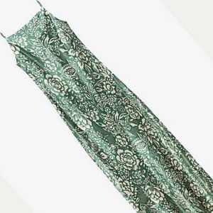 ZARA NEW WOMAN FLORAL PRINTED MIDI DRESS STRAPPY SILK GREEN - Never worn - XS